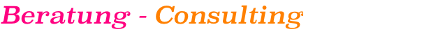 Beratung - Consulting